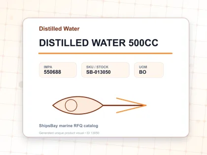 DISTILLED WATER 500CC - Distilled Water - IMPA 550688 - UOM BO