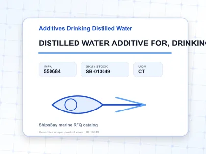 DISTILLED WATER ADDITIVE FOR, DRINKING 10KGS - Additives Drinking Distilled Water - IMPA 550684 - UOM CT