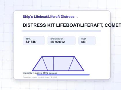 DISTRESS KIT LIFEBOAT/LIFERAFT, COMET - Ship's Lifeboat/Liferaft Distress Kits - IMPA 331386 - UOM SET