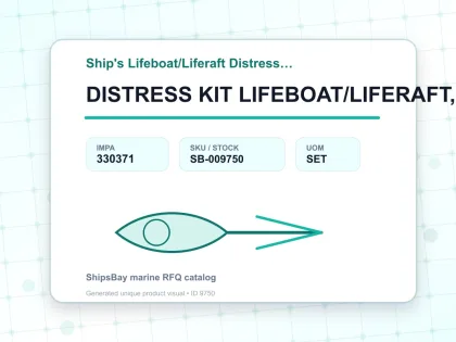 DISTRESS KIT LIFEBOAT/LIFERAFT, KOA - Ship's Lifeboat/Liferaft Distress Kits - IMPA 330371 - UOM SET
