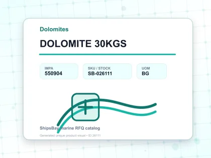 DOLOMITE 30KGS - Dolomites - IMPA 550904 - UOM BG