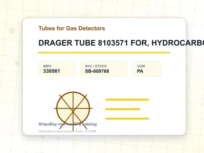 DRAGER TUBE 8103571 FOR, HYDROCARBON 0.1%/C 10 PCS - Tubes for Gas Detectors - IMPA 330561 - UOM PA