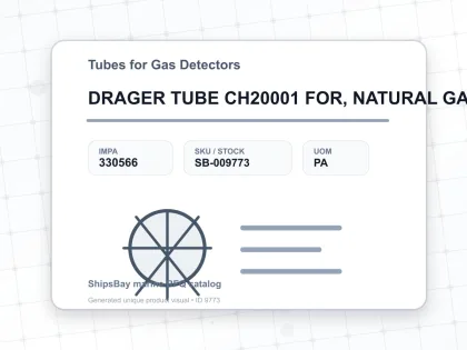 DRAGER TUBE CH20001 FOR, NATURAL GAS (METHANE) 10 PCS - Tubes for Gas Detectors - IMPA 330566 - UOM PA