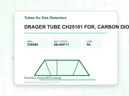 DRAGER TUBE CH25101 FOR, CARBON DIOXIDE 1% 10 PCS - Tubes for Gas Detectors - IMPA 330564 - UOM PA