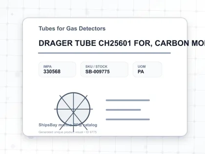 DRAGER TUBE CH25601 FOR, CARBON MONOXIDE 5/C 10 PCS - Tubes for Gas Detectors - IMPA 330568 - UOM PA