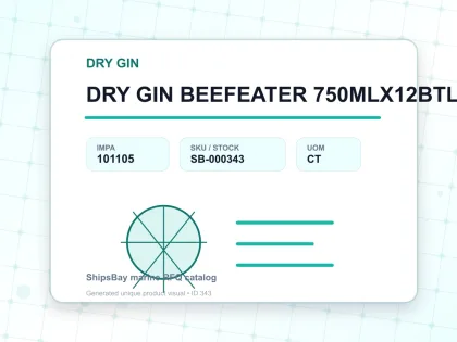 DRY GIN BEEFEATER 750MLX12BTL - DRY GIN - IMPA 101105 - UOM CT
