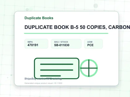 DUPLICATE BOOK B-5 50 COPIES, CARBONLESS - Duplicate Books - IMPA 470191 - UOM PCE