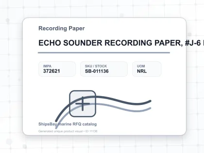 ECHO SOUNDER RECORDING PAPER, #J-6 FOR JRC NJA-193S - Recording Paper - IMPA 372621 - UOM NRL