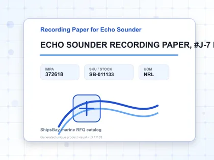 ECHO SOUNDER RECORDING PAPER, #J-7 FOR JRC NJA-172 - Recording Paper for Echo Sounder - IMPA 372618 - UOM NRL