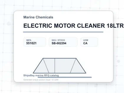 ELECTRIC MOTOR CLEANER 18LTR - Marine Chemicals - IMPA 551021 - UOM CA