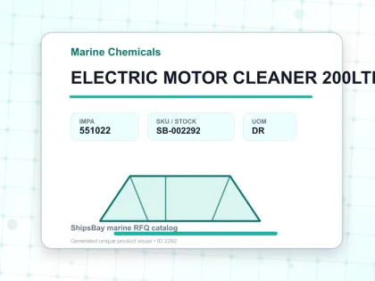 ELECTRIC MOTOR CLEANER 200LTR - Marine Chemicals - IMPA 551022 - UOM DR
