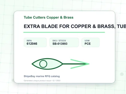 EXTRA BLADE FOR COPPER & BRASS, TUBE CUTTER 5-45MM - Tube Cutters Copper & Brass - IMPA 612046 - UOM PCE