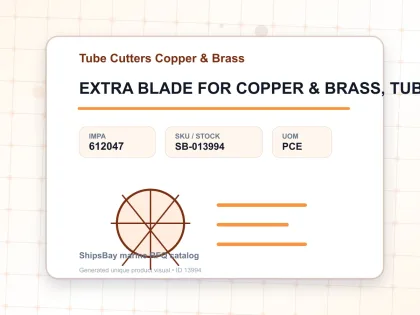EXTRA BLADE FOR COPPER & BRASS, TUBE CUTTER 6-60MM - Tube Cutters Copper & Brass - IMPA 612047 - UOM PCE