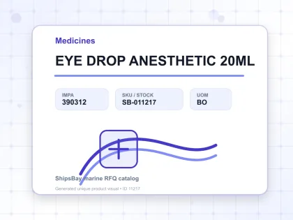 EYE DROP ANESTHETIC 20ML - Medicines - IMPA 390312 - UOM BO
