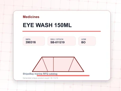 EYE WASH 150ML - Medicines - IMPA 390316 - UOM BO