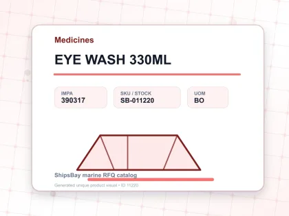 EYE WASH 330ML - Medicines - IMPA 390317 - UOM BO
