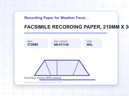 FACSIMILE RECORDING PAPER, 210MM X 30MTR FOR OKI 460 - Recording Paper for Weather Facsimile Receiver - IMPA 372660 - UOM NRL