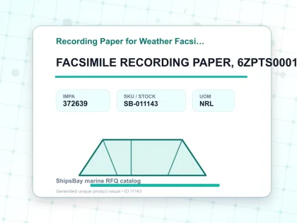 FACSIMILE RECORDING PAPER, 6ZPTS00015 FOR JRC JAX-3 - Recording Paper for Weather Facsimile Receiver - IMPA 372639 - UOM NRL