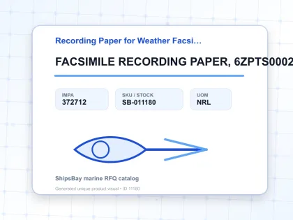 FACSIMILE RECORDING PAPER, 6ZPTS00029 FOR JRC JAX-39 - Recording Paper for Weather Facsimile Receiver - IMPA 372712 - UOM NRL