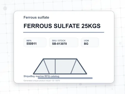 FERROUS SULFATE 25KGS - Ferrous sulfate - IMPA 550911 - UOM BG