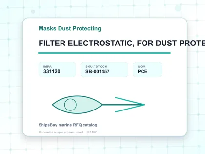 FILTER ELECTROSTATIC, FOR DUST PROTECTING MASK - Masks Dust Protecting - IMPA 331120 - UOM PCE