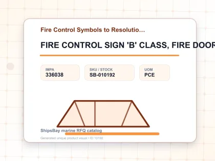 FIRE CONTROL SIGN 'B' CLASS, FIRE DOOR 150X150MM - Fire Control Symbols to Resolution A654 - IMPA 336038 - UOM PCE