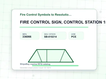 FIRE CONTROL SIGN, CONTROL STATION 150X150MM - Fire Control Symbols to Resolution A654 - IMPA 336066 - UOM PCE