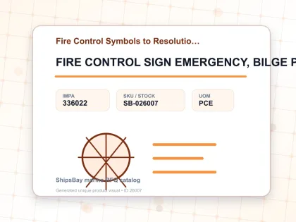 FIRE CONTROL SIGN EMERGENCY, BILGE PUMP 150X150MM - Fire Control Symbols to Resolution A654 - IMPA 336022 - UOM PCE