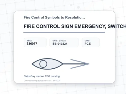 FIRE CONTROL SIGN EMERGENCY, SWITCHBOARD 150X150MM - Fire Control Symbols to Resolution A654 - IMPA 336077 - UOM PCE