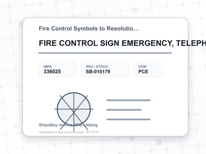 FIRE CONTROL SIGN EMERGENCY, TELEPHONE STATION 150X150MM - Fire Control Symbols to Resolution A654 - IMPA 336025 - UOM PCE