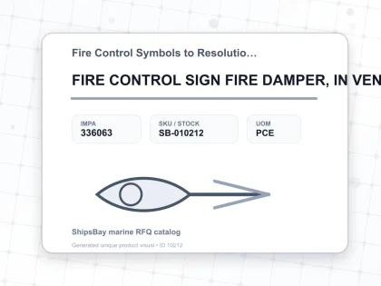 FIRE CONTROL SIGN FIRE DAMPER, IN VENT DUCT 150X150MM - Fire Control Symbols to Resolution A654 - IMPA 336063 - UOM PCE