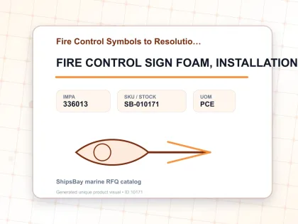 FIRE CONTROL SIGN FOAM, INSTALLATION 150X150MM - Fire Control Symbols to Resolution A654 - IMPA 336013 - UOM PCE