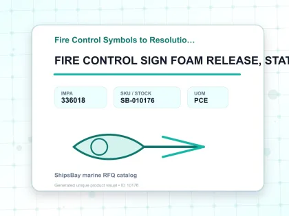FIRE CONTROL SIGN FOAM RELEASE, STATION 150X150MM - Fire Control Symbols to Resolution A654 - IMPA 336018 - UOM PCE