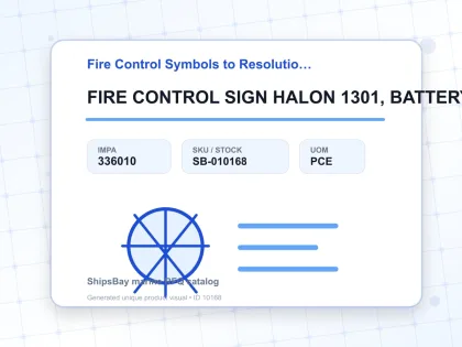 FIRE CONTROL SIGN HALON 1301, BATTERY 150X150MM - Fire Control Symbols to Resolution A654 - IMPA 336010 - UOM PCE
