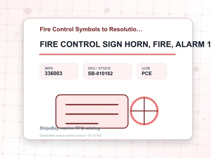 FIRE CONTROL SIGN HORN, FIRE, ALARM 150X150MM - Fire Control Symbols to Resolution A654 - IMPA 336003 - UOM PCE