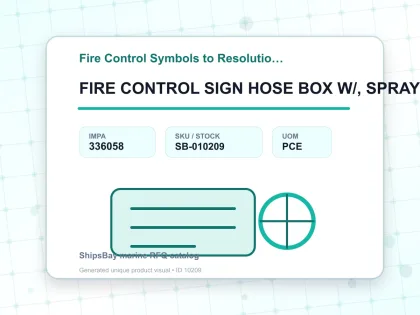 FIRE CONTROL SIGN HOSE BOX W/, SPRAY/JET 150X150MM - Fire Control Symbols to Resolution A654 - IMPA 336058 - UOM PCE