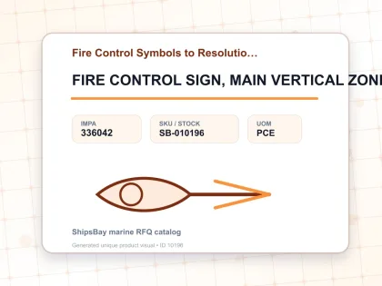 FIRE CONTROL SIGN, MAIN VERTICAL ZONE 150X150MM - Fire Control Symbols to Resolution A654 - IMPA 336042 - UOM PCE