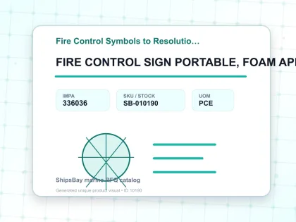 FIRE CONTROL SIGN PORTABLE, FOAM APPLICATOR 150X150MM - Fire Control Symbols to Resolution A654 - IMPA 336036 - UOM PCE