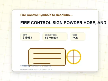 FIRE CONTROL SIGN POWDER HOSE, AND HAND GUN 150X150MM - Fire Control Symbols to Resolution A654 - IMPA 336053 - UOM PCE