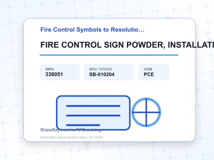 FIRE CONTROL SIGN POWDER, INSTALLATION 150X150MM - Fire Control Symbols to Resolution A654 - IMPA 336051 - UOM PCE