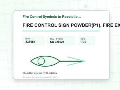 FIRE CONTROL SIGN POWDER(P1), FIRE EXTINGUISHER 150X150MM - Fire Control Symbols to Resolution A654 - IMPA 336084 - UOM PCE
