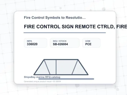 FIRE CONTROL SIGN REMOTE CTRLD, FIRE PUMP/EM SWITCH 150X150MM - Fire Control Symbols to Resolution A654 - IMPA 336020 - UOM PCE