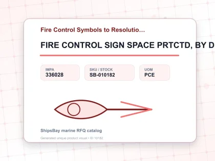 FIRE CONTROL SIGN SPACE PRTCTD, BY DRENCHING SYSTEM 150X150MM - Fire Control Symbols to Resolution A654 - IMPA 336028 - UOM PCE