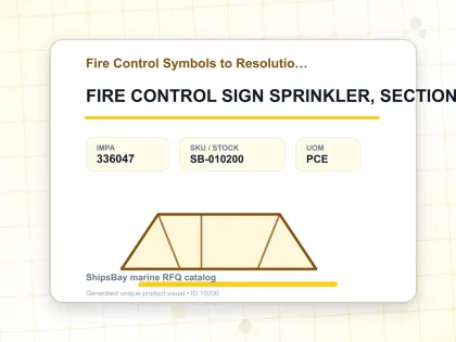 FIRE CONTROL SIGN SPRINKLER, SECTION VALVE 150X150MM - Fire Control Symbols to Resolution A654 - IMPA 336047 - UOM PCE