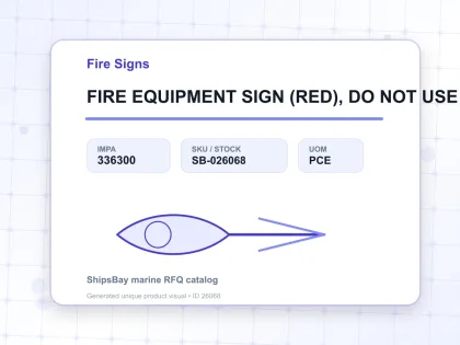 FIRE EQUIPMENT SIGN (RED), DO NOT USE LIFT 150X150MM - Fire Signs - IMPA 336300 - UOM PCE