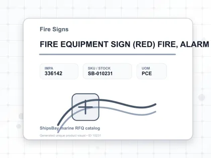 FIRE EQUIPMENT SIGN (RED) FIRE, ALARM CALL POINT 100X300MM - Fire Signs - IMPA 336142 - UOM PCE