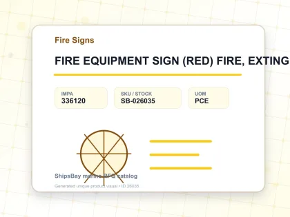 FIRE EQUIPMENT SIGN (RED) FIRE, EXTINGUISHER 200X150MM - Fire Signs - IMPA 336120 - UOM PCE