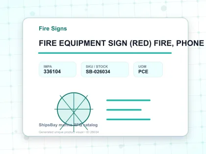FIRE EQUIPMENT SIGN (RED) FIRE, PHONE 150X150MM - Fire Signs - IMPA 336104 - UOM PCE