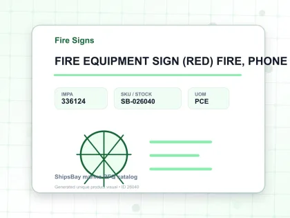 FIRE EQUIPMENT SIGN (RED) FIRE, PHONE 200X150MM - Fire Signs - IMPA 336124 - UOM PCE