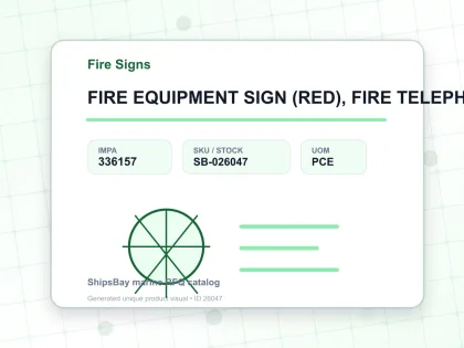 FIRE EQUIPMENT SIGN (RED), FIRE TELEPHONE 100X300MM - Fire Signs - IMPA 336157 - UOM PCE